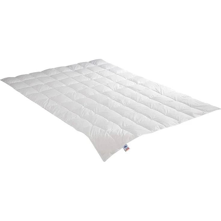 Irisette Daunendecke Edda medium mono Ganzjahresdecke, aus 100% Baumwolle 90% Daunen, 10% Federn mit Aufbewahrungstasche, 135x200 cm, weiß – Bild 1
