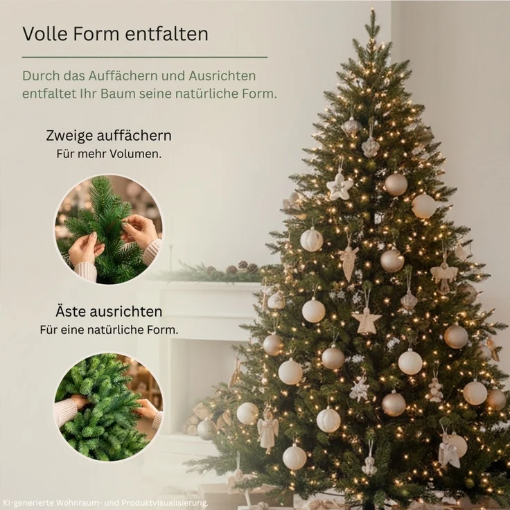 RS Trade 'HXT 19001' Künstlicher Weihnachtsbaum, grün, 180 x 132 x 132 cm – Bild 6