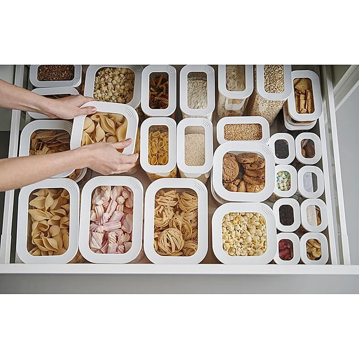 Mepal 4-teiliges Set Vorratsdosen mit Deckel - Lebensmittelbehälter Rechteckige - Küchenorganizer aus Kunststoff - Vorratsbehälter Luftdicht - 4 x 1000 ml - Nordic Green – Bild 4