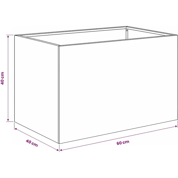 vidaXL Garten-Pflanzgefäß 2 Stk. Silber 60 x 40 x 40 cm 8005691 – Bild 8