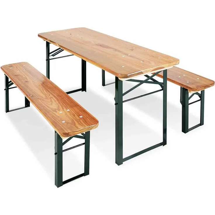 Pinolino 'Sepp' 3-tlg. Kinderfestzeltgarnitur, Massivholz natur, 110 x 54 x 40 cm