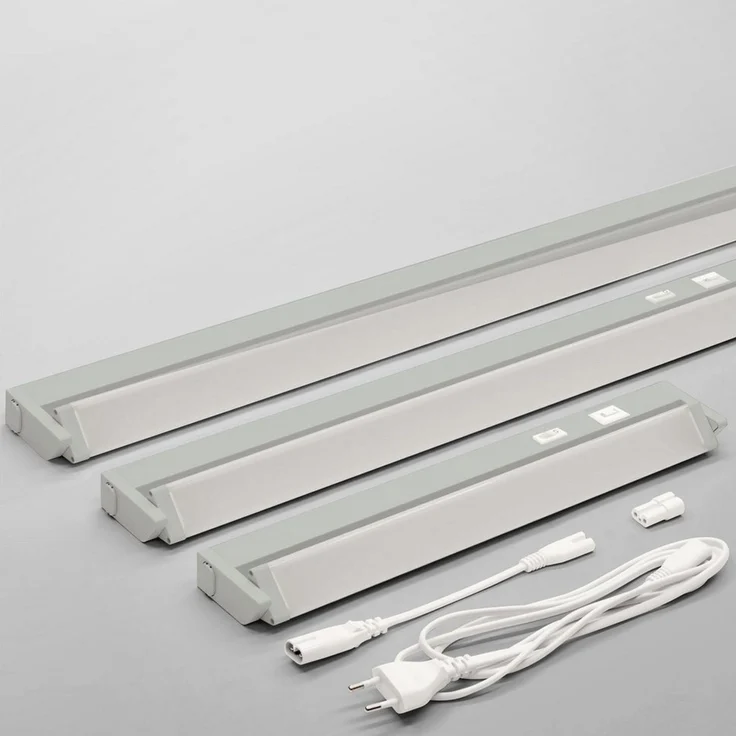 Maxkomfort LED Unterbauleuchte schwenkbar & 3-Stufen-Dimmfunktion - 36cm/56cm/90cm in Weiß/Grau, LED fest integriert, 3 Lichtfarben, Warmweiß/Kaltweiß/Neutralweiß, 3000K/4000K/6000K, Küchenleuchte 3-Stufen-Dimmbar, schwenkbar, 3 Lichtfarben, IP20 – Bild 1