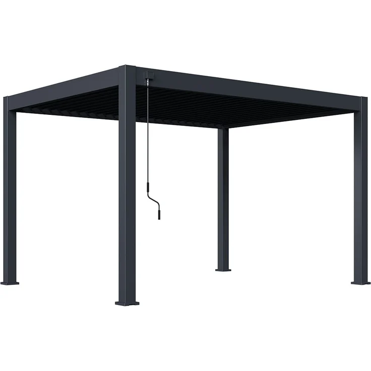 Weide Deluxe Plus Pergola Voll-Aluminium 3x4m mit Lamellendach freistehend anthrazit – Bild 8