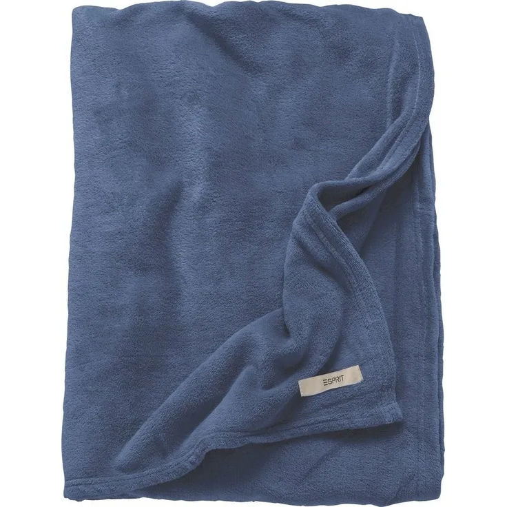 ESPRIT Mellow Kuscheldecke, Polyester navy, 150 x 200 cm