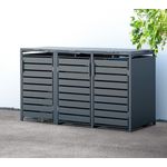 Westmann Metall Mülltonnenbox 3er Kubus | 3x240 L