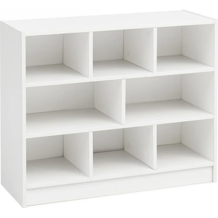 Wohnling Bücherregal Regal Standregal Modern Weiß 80 x 68,5 x 29,5 cm