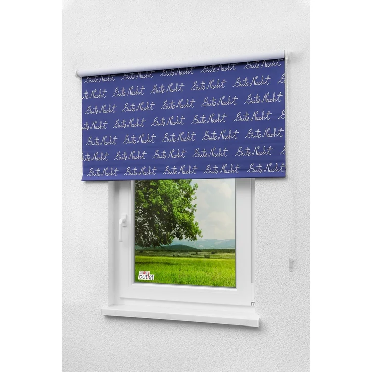 Lysel Outlet - Verdunkelungsrollo Gute Nacht, (B x H) 142x175 cm in blau/dunkelblau – Bild 4