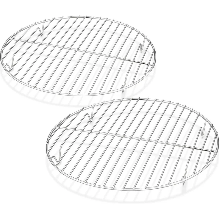 Homikit Rund Abkühlgitter 2er-Set Edelstahl Kuchen Auskühlen Dämpfen 27cm – Bild 1