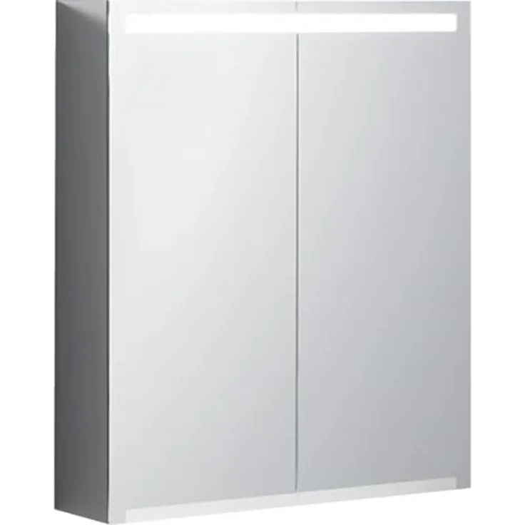 Geberit Option Spiegelschrank mit Beleuchtung, zwei Türen, Breite 60 cm, 500582001 - 500.582.00.1