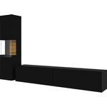 Home affaire Wohnwand Ava, Wohnzimmer-Set hängend/stehend montierbar, Vitrine, Lowboard, 2-tlg.