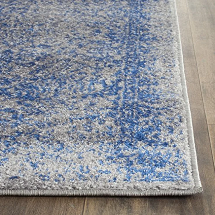 Safavieh Teppich 122x183 cm - Adirondack Collection - Transitional Design, Grau & Blau, Pflegeleichte Synthetikmischung, Ideal für Wohnzimmer, Schlafzimmer, Büro – Bild 4