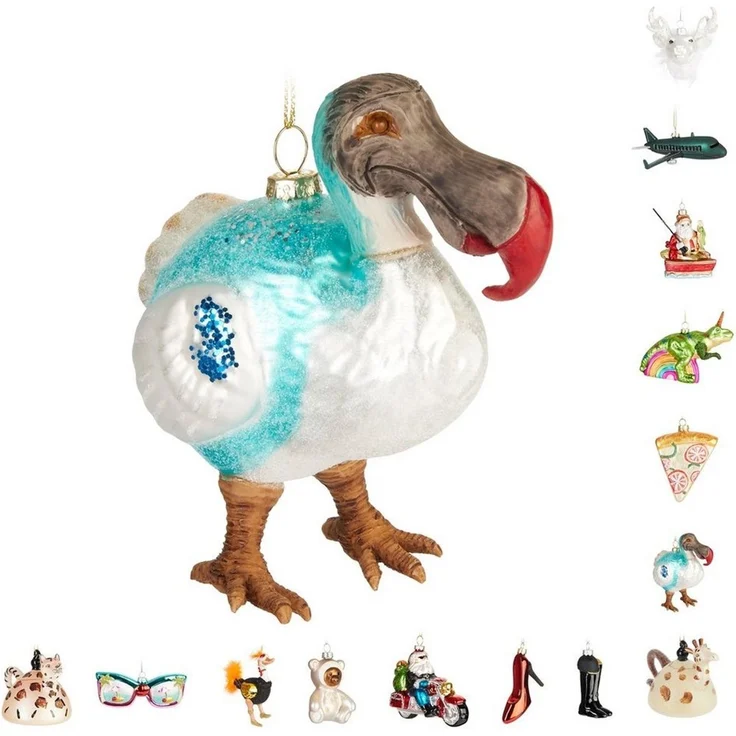 BRUBAKER Weihnachtsbaumkugel Lustige Weihnachtskugel aus Glas - Handbemalt und Mundgeblasen Figuren (1 St), Christbaumschmuck Weihnachtsdeko Anhänger - Deko – Bild 1