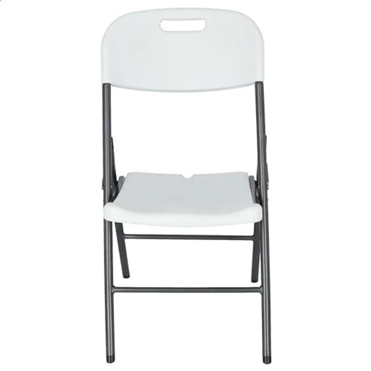 Aranaz Klappstuhl | Metall und Polyethylen | ideal für den Innen- und Außenbereich des Hauses | Stühle für Garten, Terrasse, Familienveranstaltungen | Farbe: Weiß | 43 x 50 x 87 cm – Bild 4