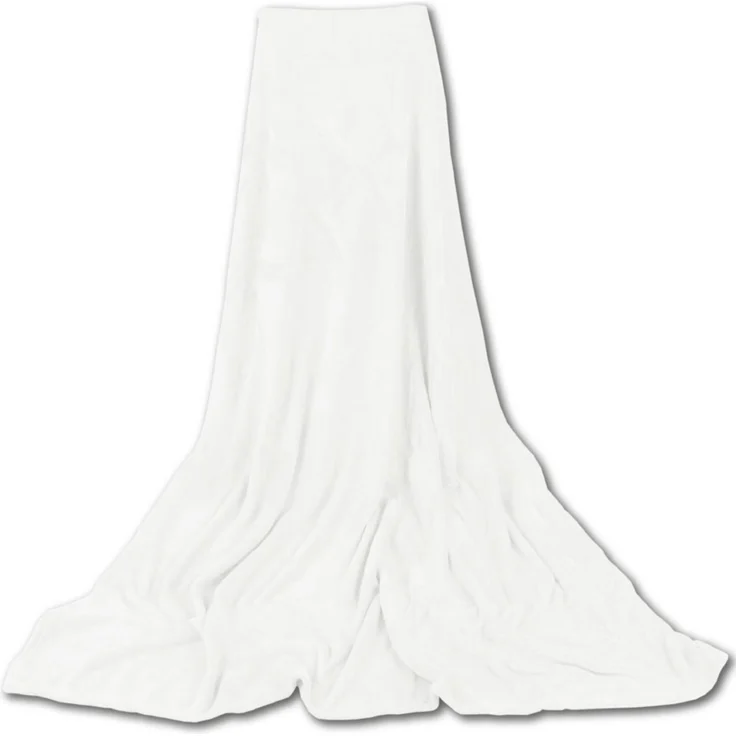 Kuscheldecke 210cm x 280cm weiß - champagner – Bild 2