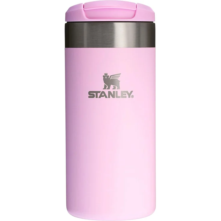 Stanley 1913 Aerolight Transit Thermobecher 0.35L - Hält 4 Stunden Heiß - Spülmaschinenfest - Kaffeebecher To Go Auslaufsicher - Kompatibel Mit Gängigen Pkw-Getränkehalterungen - Cherry Blossom – Bild 1