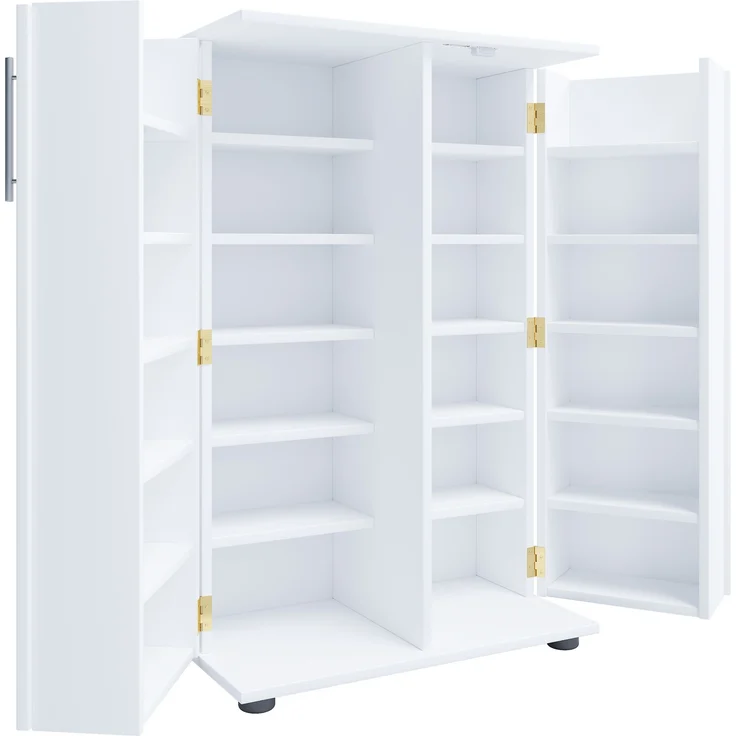 VCM CD / DVD Media Regal Engalo 920783 Weiß H. 93 x B. 60 x T. 31 cm – Bild 3