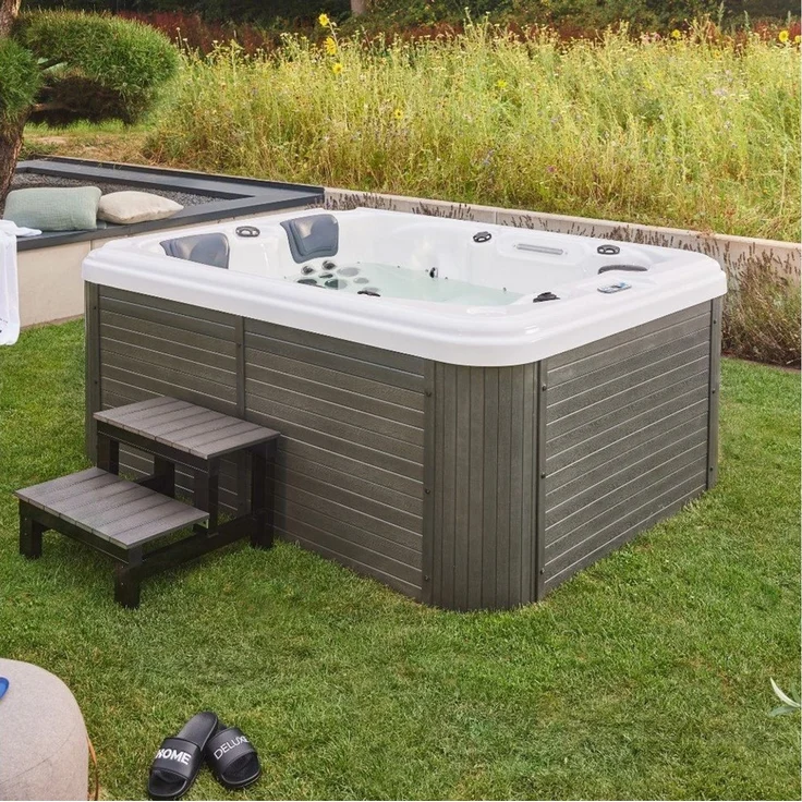 HOME DELUXE Outdoor-Whirlpool 'Beach', mit Treppe & Thermoabdeckung – Bild 5