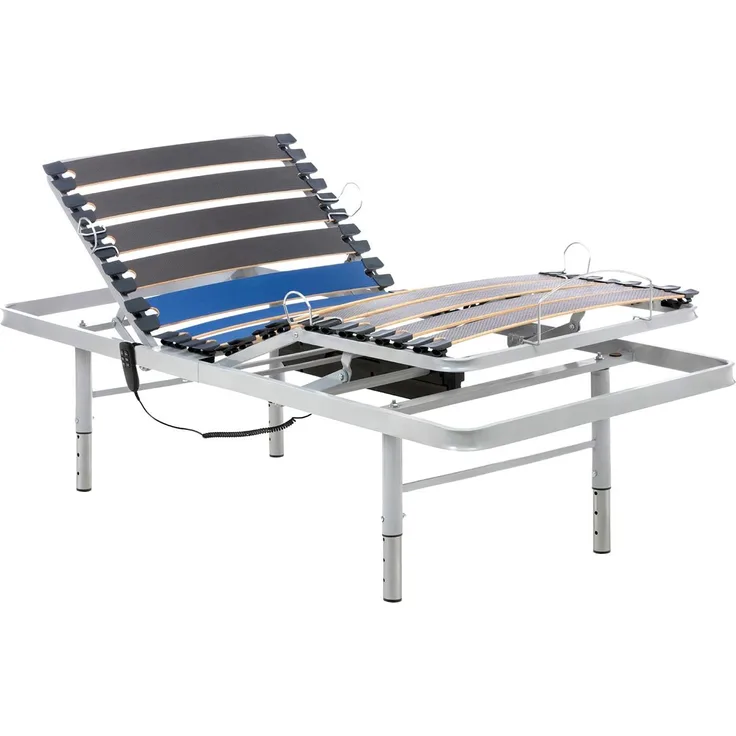 Geriafy - Elektrisch Verstellbarer Lattenrost | 80x200 cm | Verstärkt und kompakt | Kabelgebundene Fernbedienung und in 4 Höhen verstellbare Beine