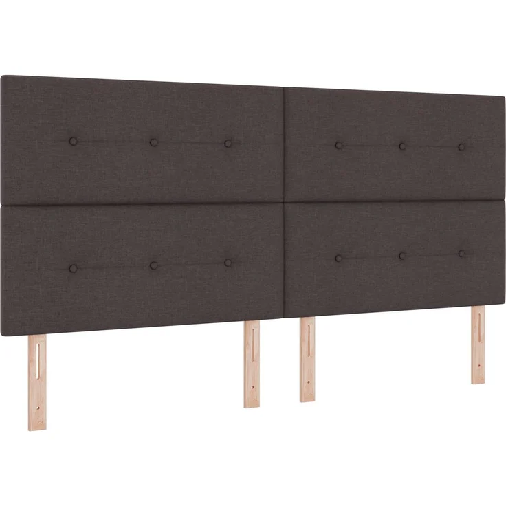 vidaXL Ottoman Bett mit Matratze Dunkelbraun 200 x 200 cm Stoff 3457518 – Bild 4