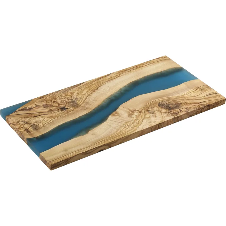 Servierbrett, Olive blau 45 x 22 x 1,5 cm