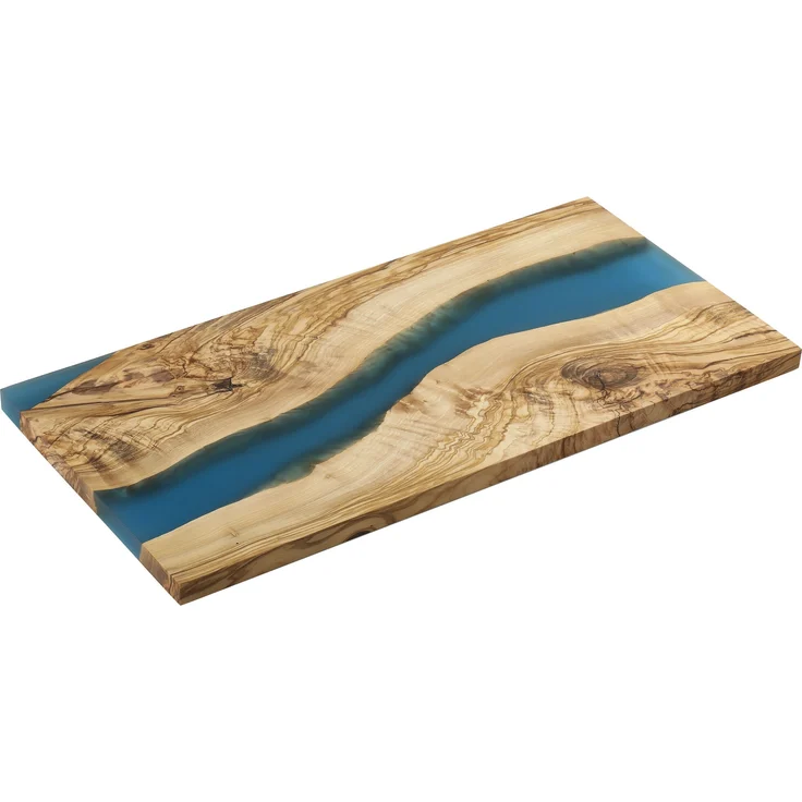 Servierbrett, Olive blau 45 x 22 x 1,5 cm