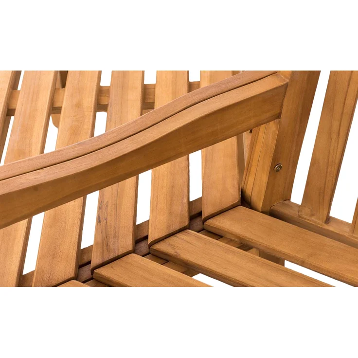 Baumbank HANIM - Holz Teak 200x100x90 cm | Halbrunde Sitzbank Mit Lehne Baumbank Gartenbank Für Baum – Bild 4