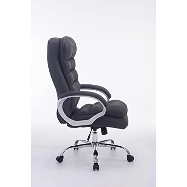 TPFLiving XXL Bürostuhl Vancom, Dunkelgrau, 235 kg Belastbarkeit, ergonomisch, drehbar, Stoffbezug, 77x122x77 cm – Bild 3