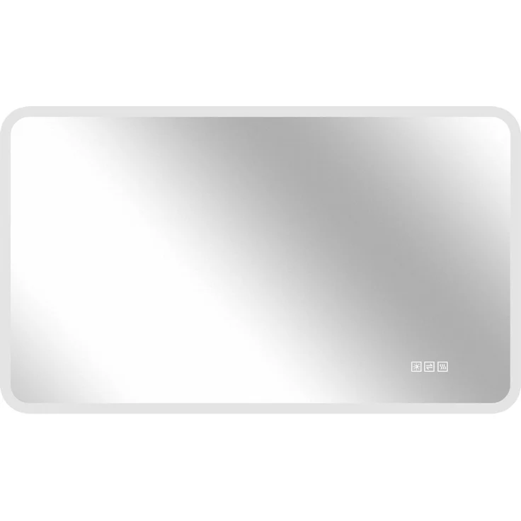 Badezimmerspiegel 100x60 cm mit LED-Frontbeleuchtung, Anti-Beschlag-Funktion und Milchglasrand – Bild 8