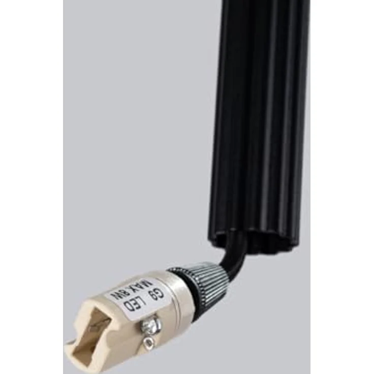 Sollux Lighting Pendelleuchte Arche 1, schwarze Pendelleuchte mit modernem Design und geripptem Stahlrohr, 120 cm Höhe – Bild 11