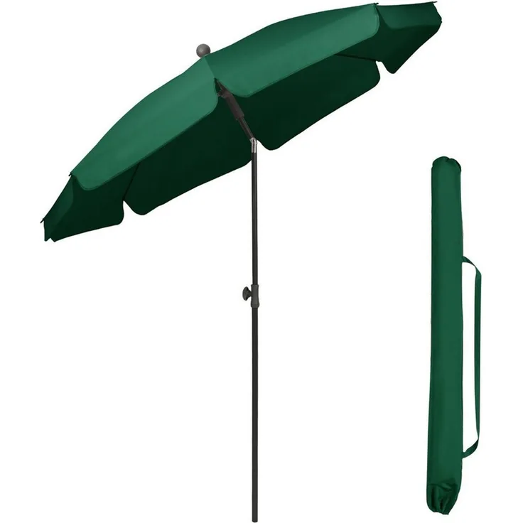 Sekey Balkonschirm 200cm Sonnenschirm Rund Gartenschirm Terrassenschirm mit UV-Schutz 50, Balkonschirm höhenverstellbar, Stabiler Sonnenschirm knickbar