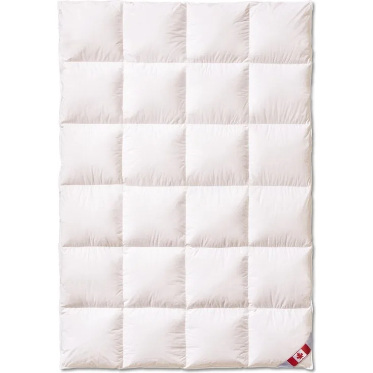 KÜNSEMÜLLER Daunenbettdecke Daunenbettdecke „Canada Ultra Warm“ mit 2,5 cm Innensteg, Füllung: 90% Daunen 10% Federn, Bezug: 100% Baumwolle, Allergikerfreundlich, angenehmes, temperaturausgleichendes Schlafklima