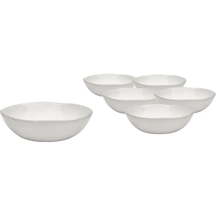 van Well Pastateller Urban, tiefer Teller 19 cm, 6 Stück, (6 St), spülmaschinen- und mikrowellengeeignet