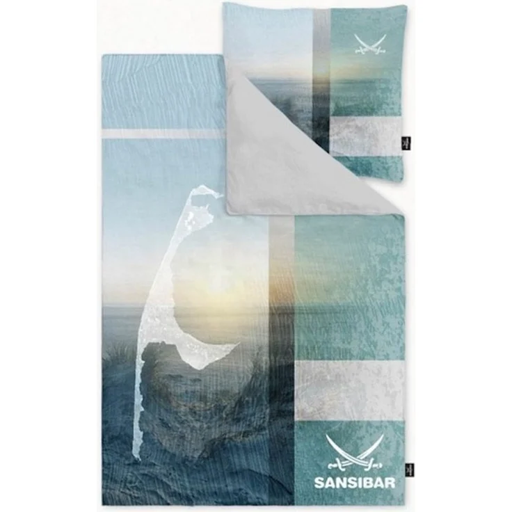 Sansibar Sylt Bettwäsche Sunset mit Sylt-Motiv Wendebettwäsche, 100% Baumwolle, 2 teilig, Fein gewebte, glatte und weiche Baumwollsatin-Qualität – Bild 2