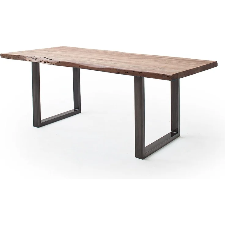 Baumkantentisch >Calabria< in Akazie natur / antik - 240x79,5x100 (BxHxT) – Bild 1
