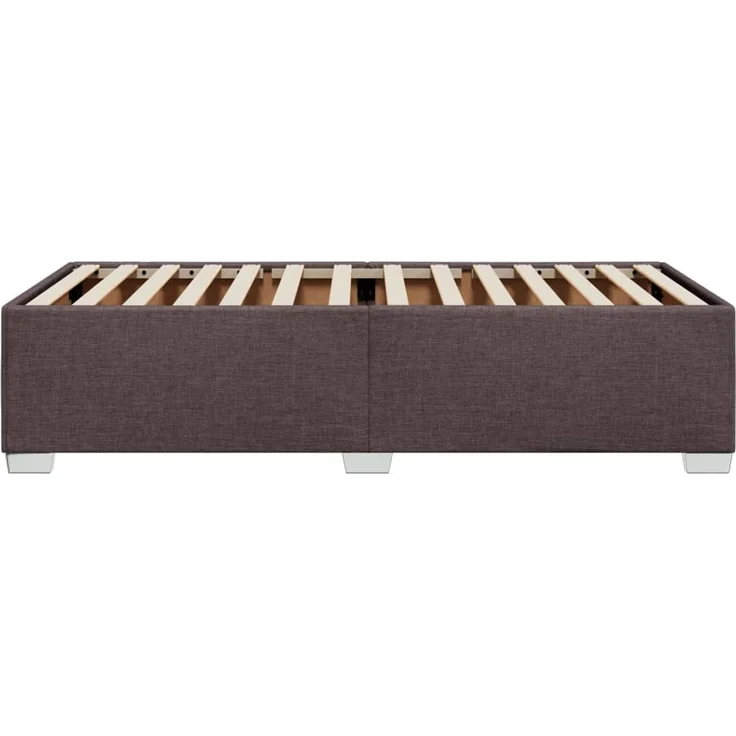 vidaXL Bettgestell ohne Matratze Dunkelbraun 90x190 cm Stoff 3284439 – Bild 4