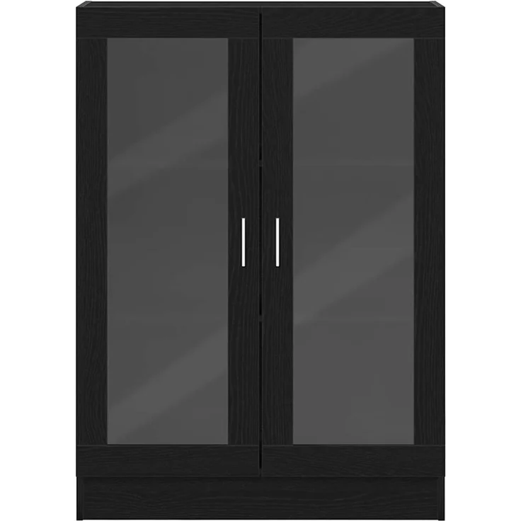 vidaXL Bücherschrank Schwarz Eichen-Optik 82,5x30,5x115 cm 862021 – Bild 5