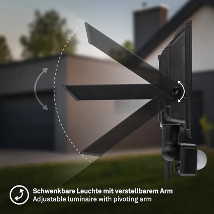BRILONER LED Strahler außen, Fluter mit Bewegungsmelder, 20W 1800lm, IP65, schwenkbar, Neutralweiß, Schwarz, 11x17x4 cm – Bild 5