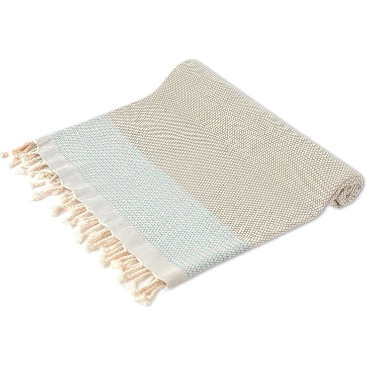 Turquoise Home Strandtuch Breeza XXL Strandtucher 100x200 cm 100% Baumwolle Saunahandtuch, (1-St)