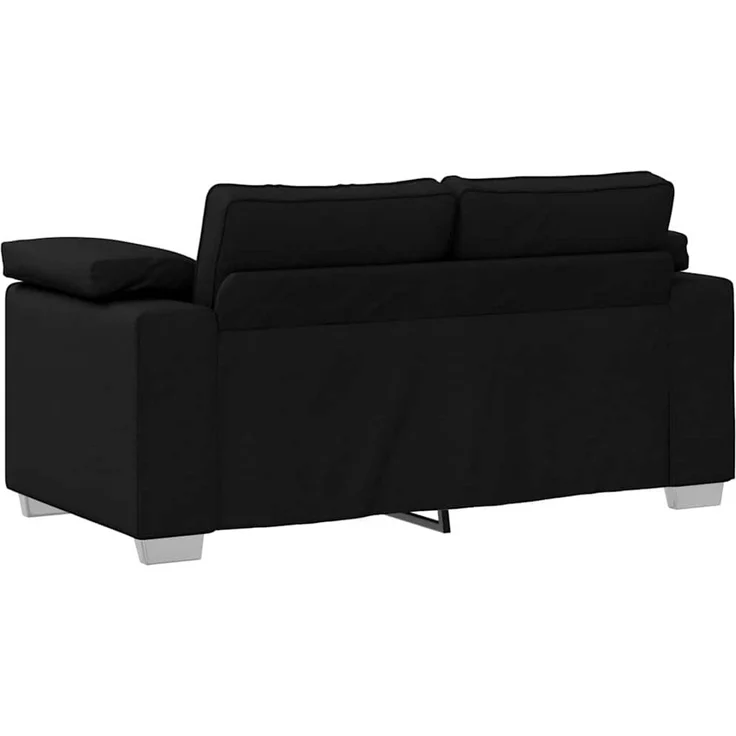 vidaXL Zweisitzer-Sofa Schwarz 160 cm Stoff 4105219 – Bild 4