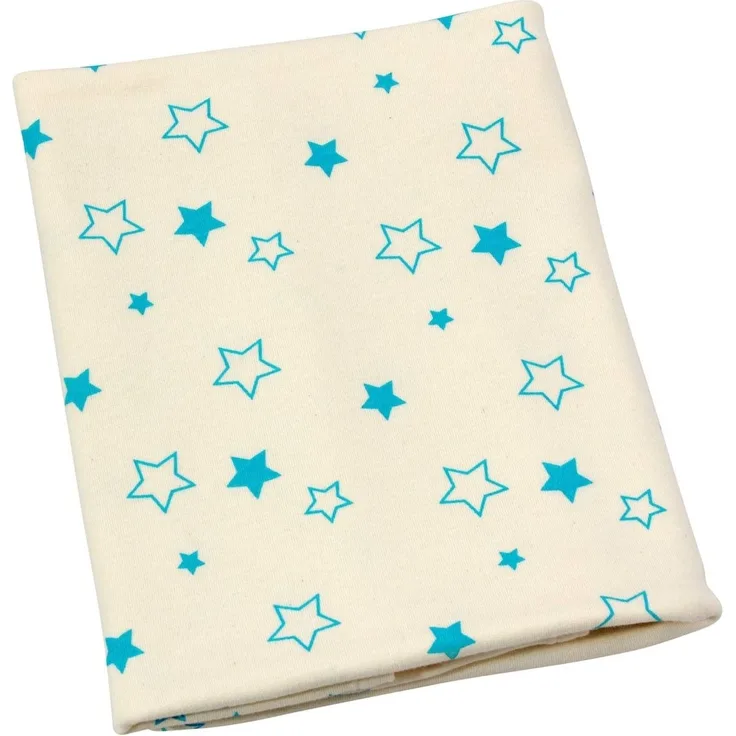 ByBoom - BIO Babydecke 70x100 cm Natur/Sterne Aqua