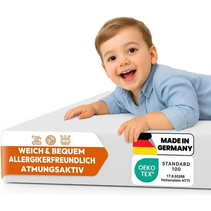 Kern für Matratze Kinderbett 60 x 120 x 6 cm - Auswahl: Ersatzkern ohne Bezug, Größe (cm): 60 x 120 x 6 – Bild 1