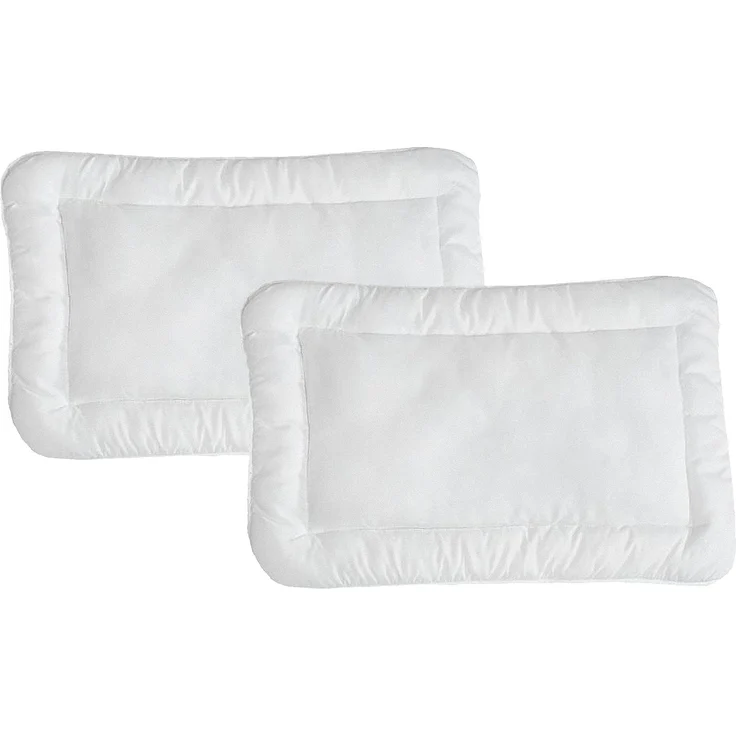 KiGATEX Babykissen Flachkissen 2er Set, sanft und weich, für süße Träume, 60 x 40 cm, Allergiker geeignet, pflegeleicht – Bild 1