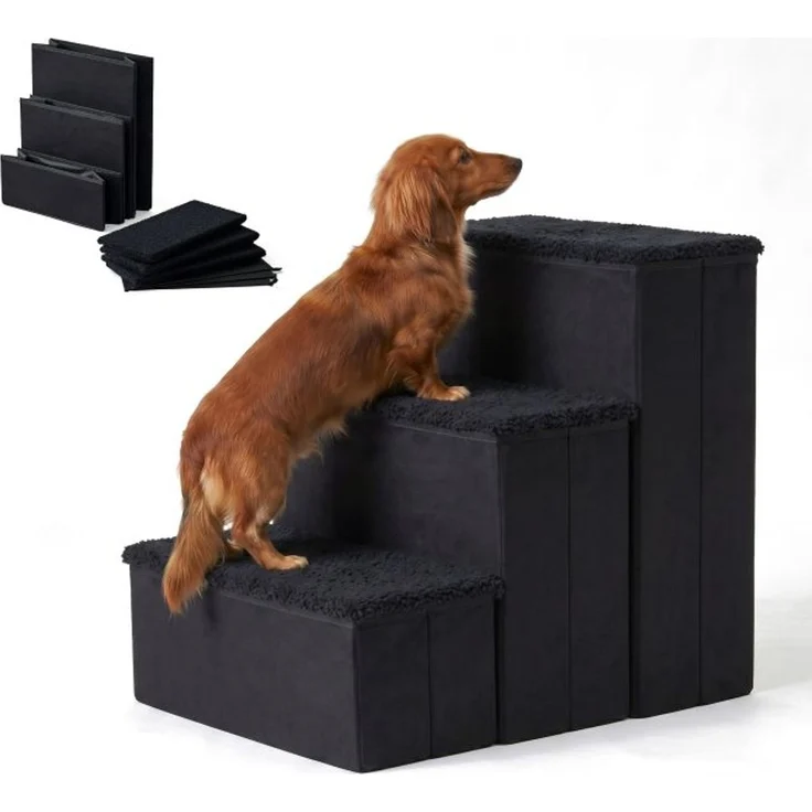 Relaxdays Faltbare Hundetreppe mit Stauraum – Bild 1
