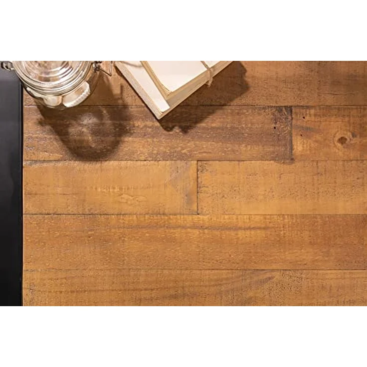 riess-ambiente Lowboard THOR 200cm natur / schwarz, Wohnzimmer · recyceltes Massivholz · Pinie · Industrial Design – Bild 7
