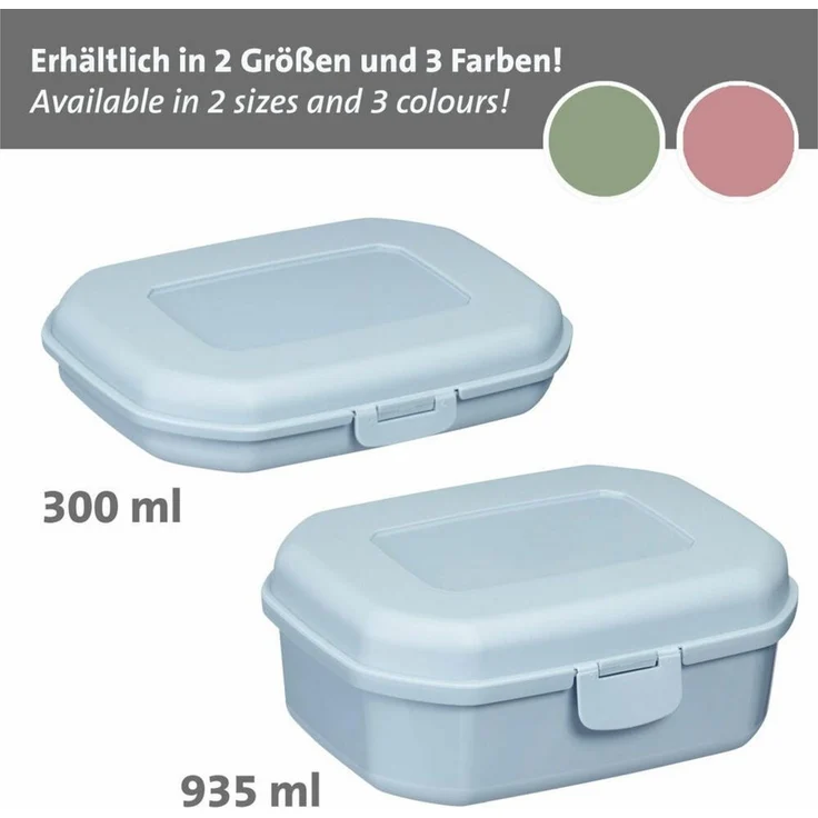 WESTMARK Lunchbox Brotdose/Snackbox, mit Klick-Verschluss, Höhe: ca. 3,7 cm, Blau, PP – Bild 2