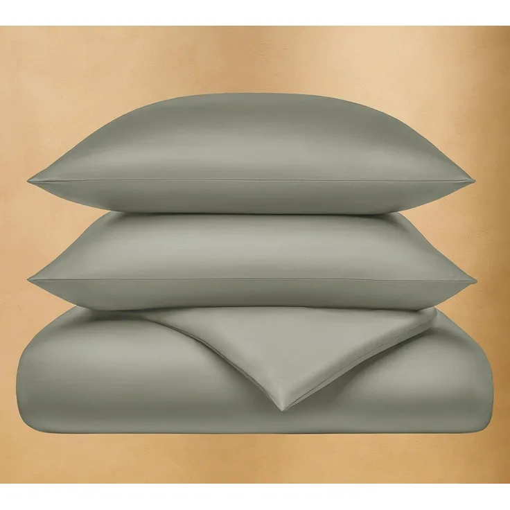 Seralino Bettwäsche Mako Satin Bettwäsche (100% Bio Baumwolle) mit Kissenbezug, 2 teilig, Fairtrade/ GOTS zertifiziert, uni Bettwäsche Set mit Reißverschluss