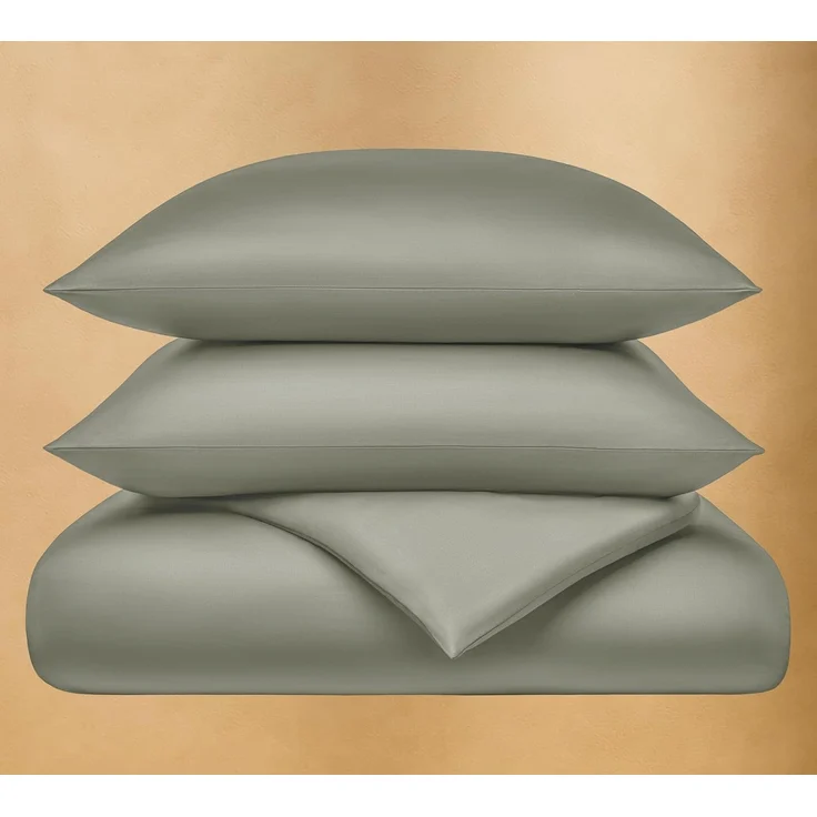 Seralino Bettwäsche Mako Satin Bettwäsche (100% Bio Baumwolle) mit Kissenbezug, 2 teilig, Fairtrade/ GOTS zertifiziert, uni Bettwäsche Set mit Reißverschluss