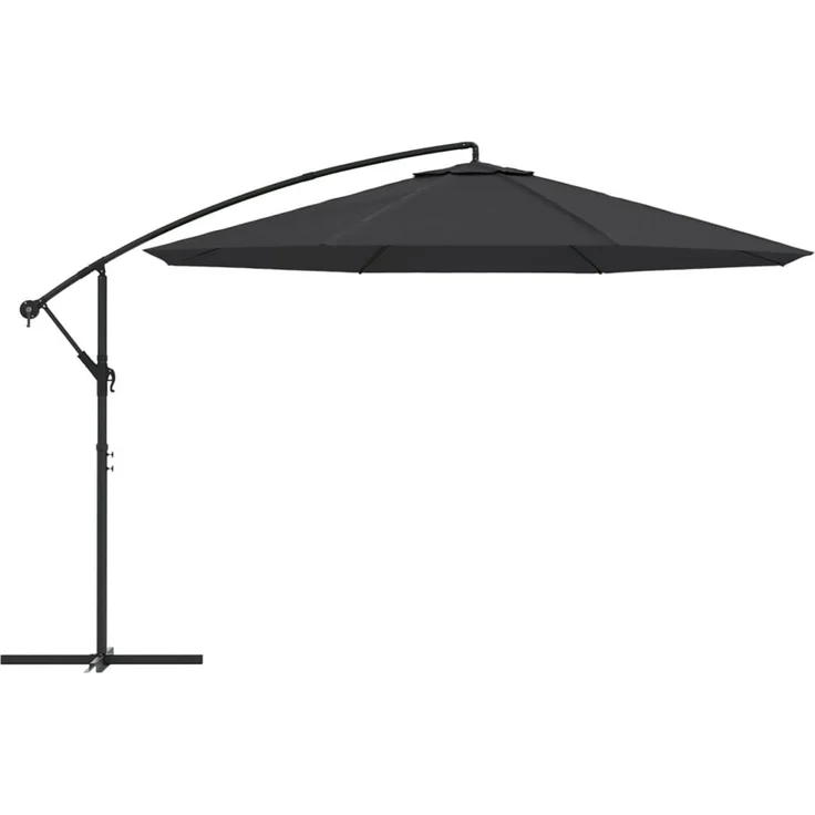 vidaXL Ampelschirm mit Aluminium-Mast 350 cm Schwarz 47130 – Bild 3