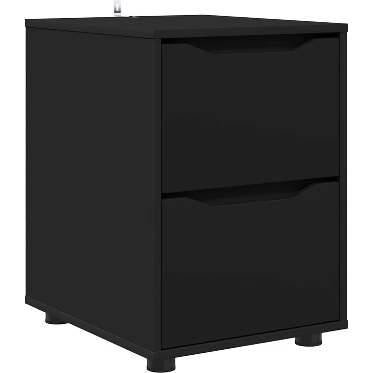 vidaXL Aufbewahrungsschrank 40 x 48 x 57 cm Holzwerkstoff Schwarz 888838 – Bild 2