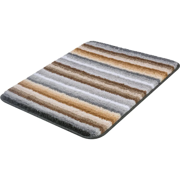 MEUSCH Badematte Funky, Höhe 18 mm, rutschhemmend beschichtet, fußbodenheizungsgeeignet, Kunstfaser, rechteckig, Badteppich, modernes Streifen Design, waschbar – Bild 5